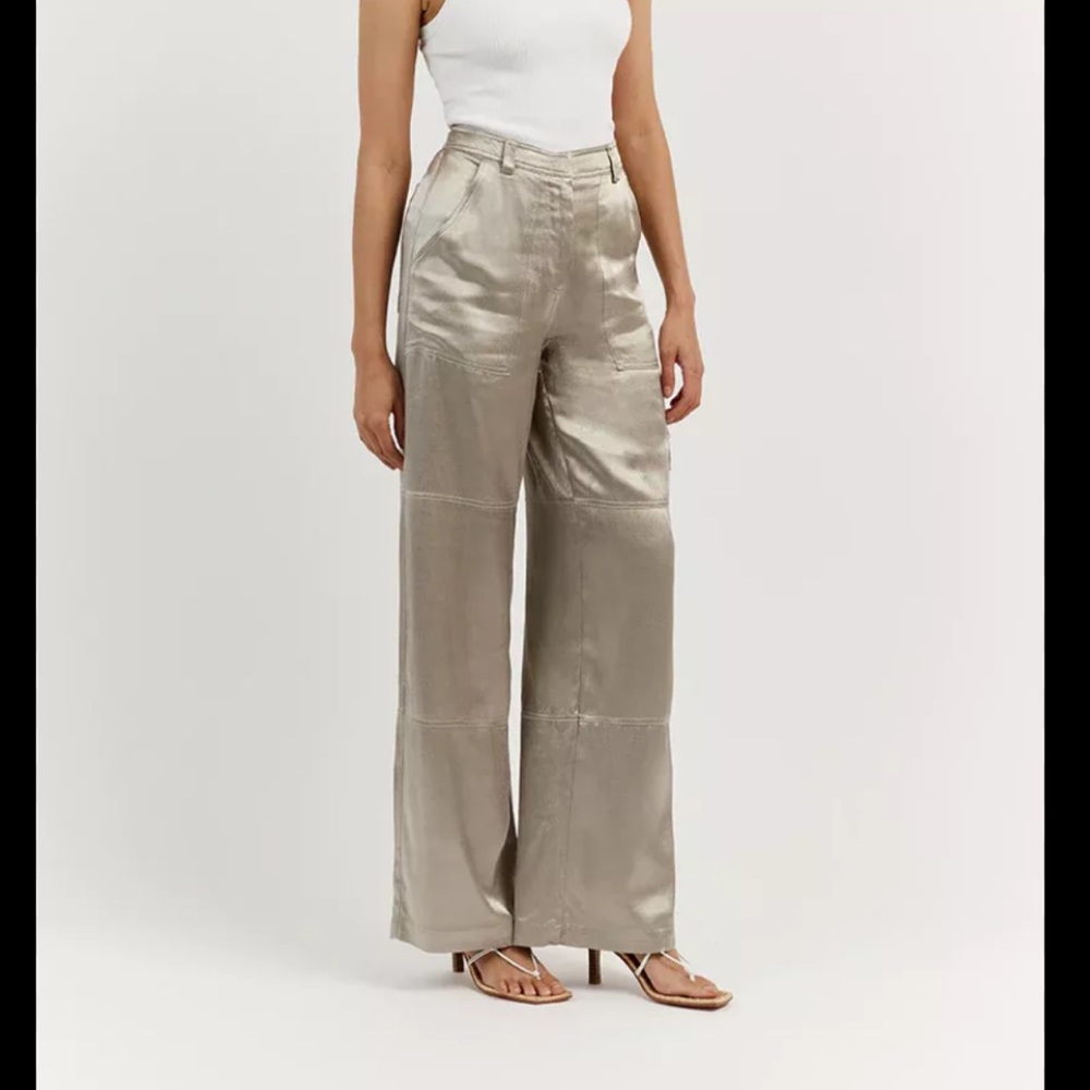 DISSH MIA PEWTER SILK TROUSER